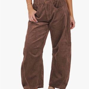 Brown Corduroy Women's Pants